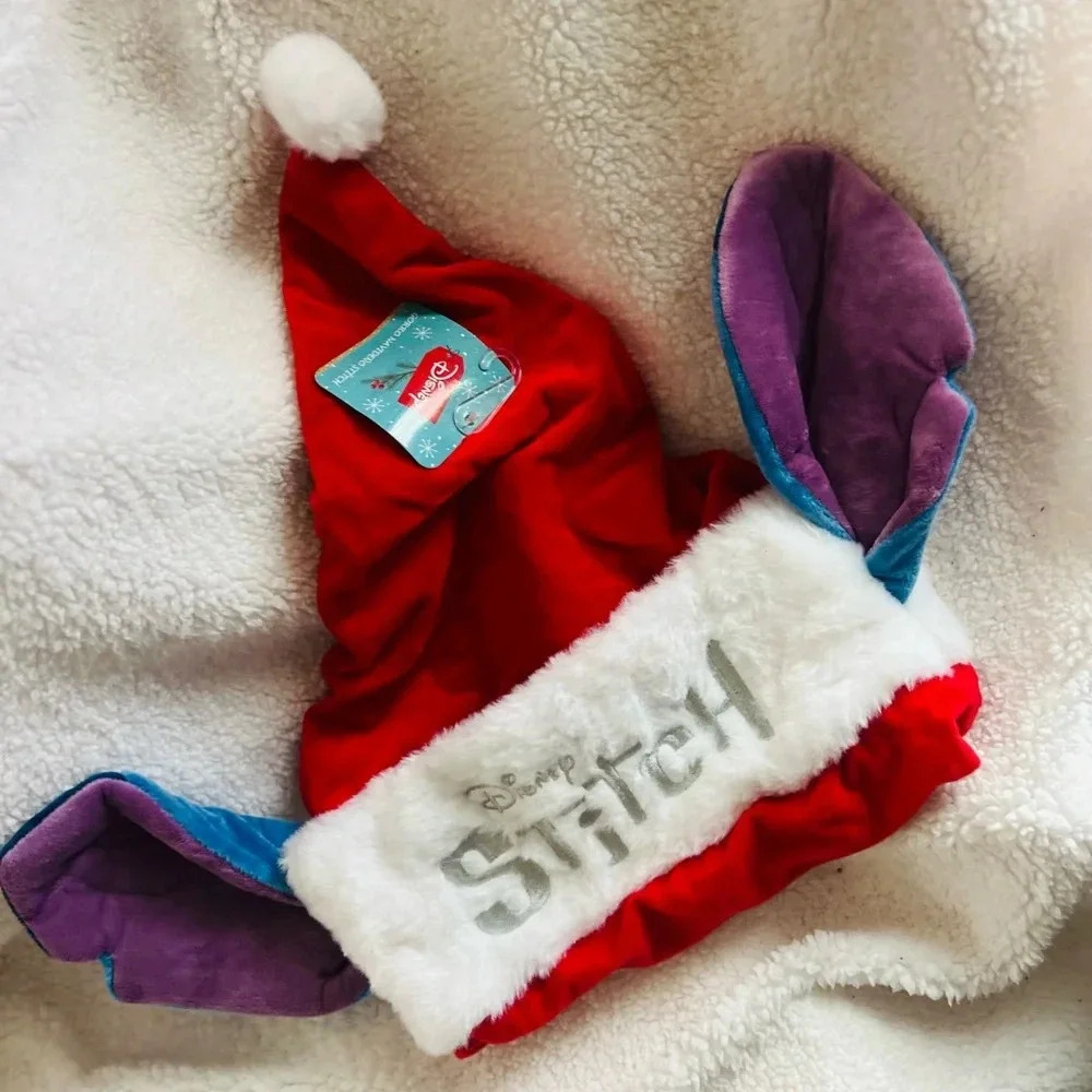 Disney stitch Xmas hat with ears fits big kids and adult